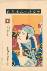 ICHIKAWA DANJURO IX IN PLAY UIROU-URI (THE MEDICINE SELLER)