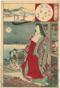 OMI PROVINCE, AN AUTUMN MOON AT ISHIYAMA, LADY MURASAKI SHIKIBU